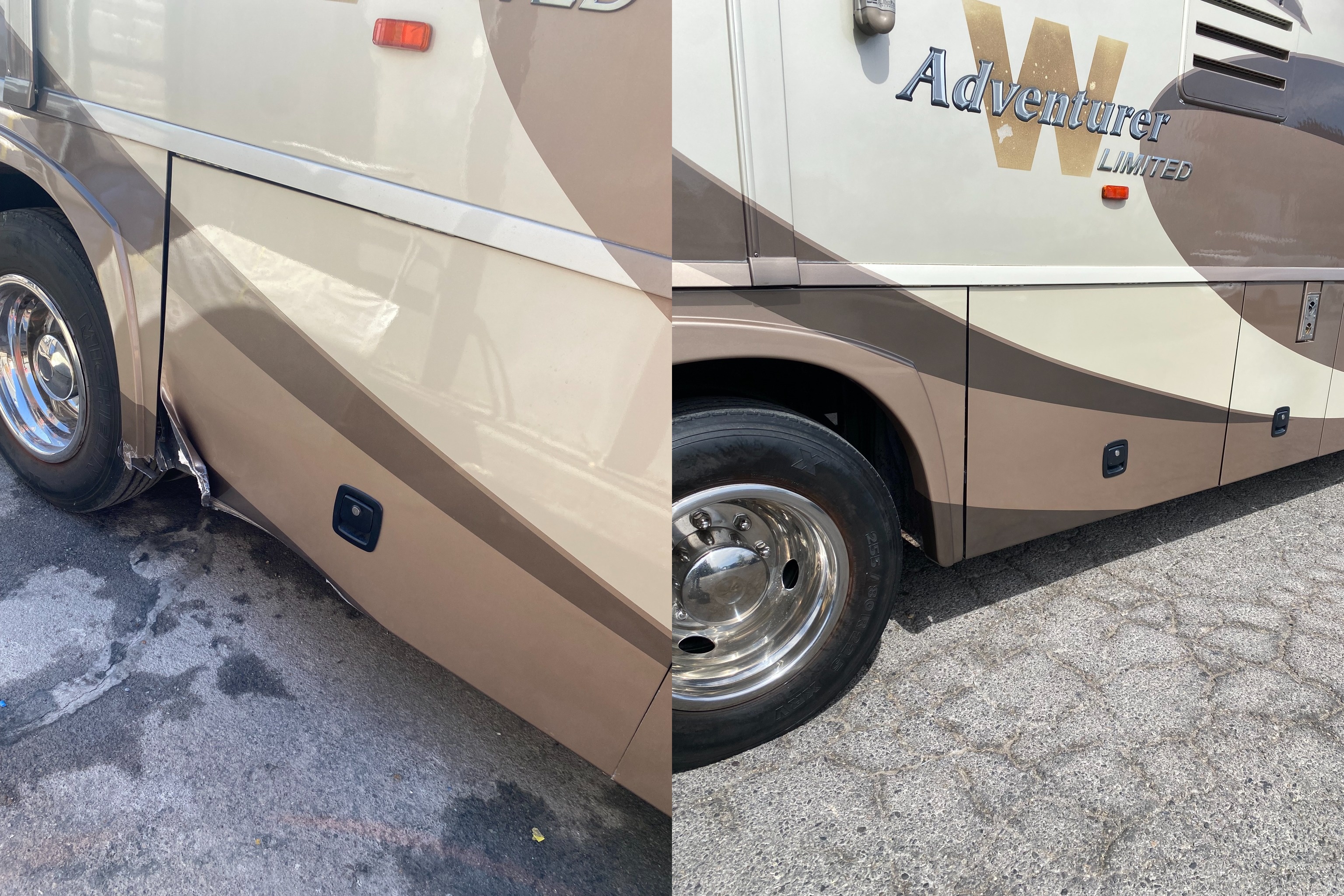 Winnebago motorhome body and paint at Spray Gun Autobody Las Vegas