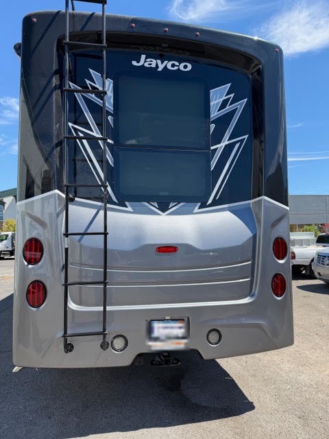 2026 Jayco Seneca Prestige 37M after rear fiberglass reconstruction and refinishing in Las Vegas